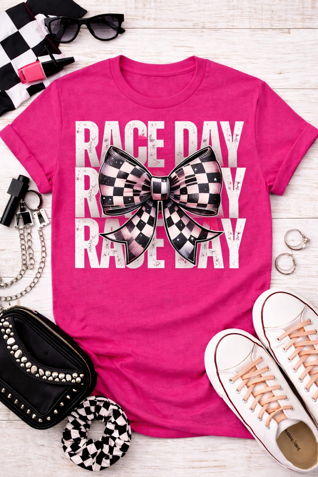 Race Day Bow Tee
