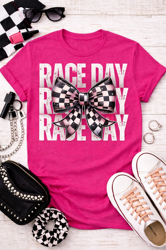 Race Day Bow Tee