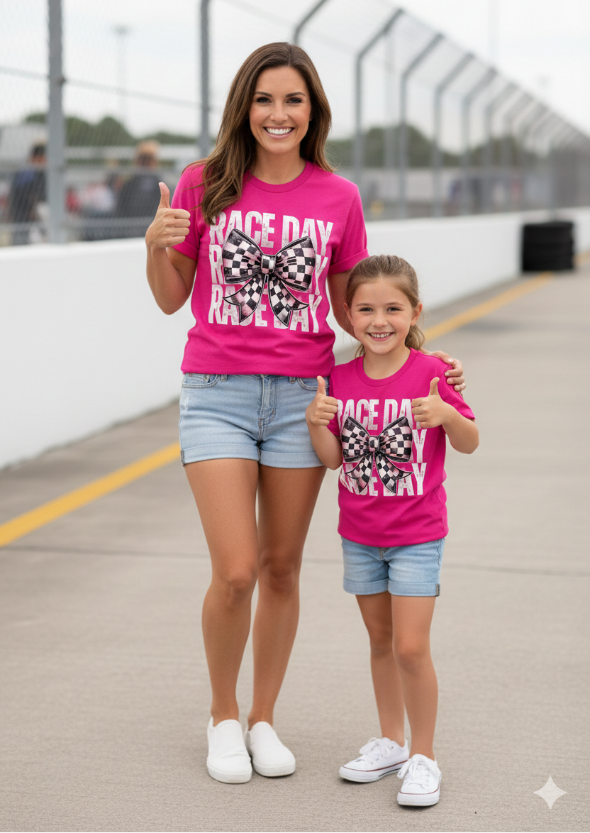 Race Day Bow Tee