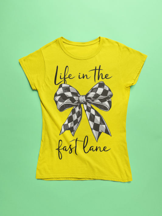 Life in the Fast Lane Bow Tee