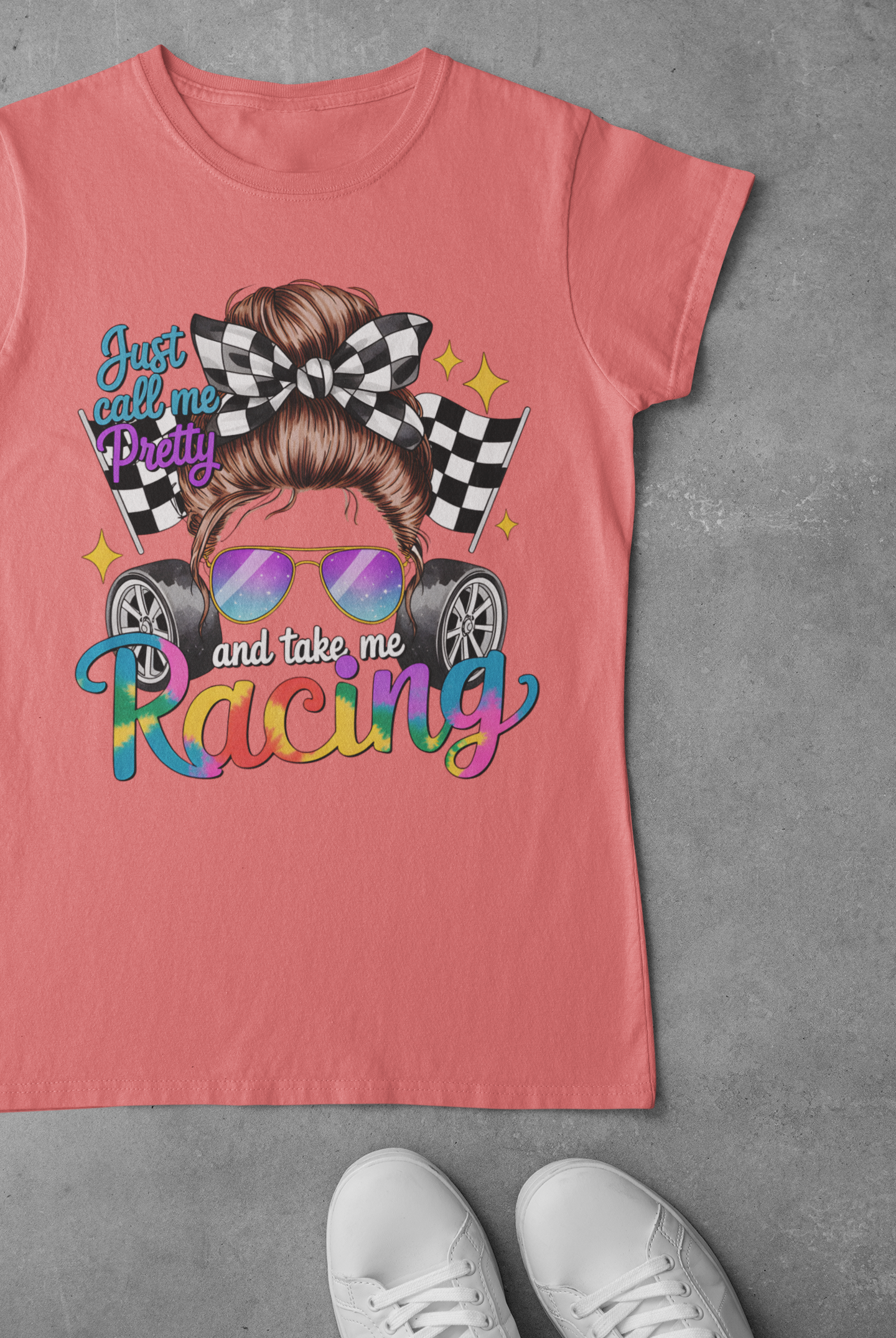 Just Call Me Pretty and Take Me Racing Tee